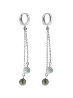 TANE México 1942 boucles d'oreilles Tulum longues - Argent