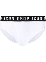 DSQUARED2 slip à ceinture à logo - Blanc