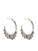 Zadig&Voltaire boucles d'oreilles Rock Over serties de pierres - Argent - thumbnail