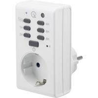 Renkforce 1289333 Stekkerdoos-timer Analoog Dagprogramma 1800 W IP20 Schemerfunctie, Countdown-functie