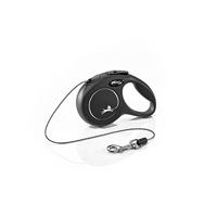 flexi New Classic XS touw 3 m zwart voor honden tot 8 kg