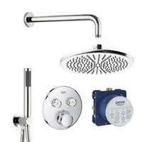 Grohe SmartControl inbouw doucheset rond met Crosswater 30cm hoofddouche en handdouche chroom sw24481/sw24643/sw30938/sw104917/sw105953/