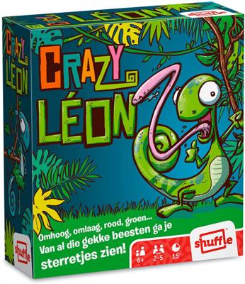 Shuffle kaartspel Crazy Leon junior karton 55 kaarten Shuffle kaartspel Crazy Leon junior karton 55 kaarten