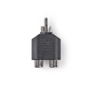 Nedis CAGB24940BK tussenstuk voor kabels RCA 2x RCA Female Zwart