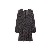 Mango A-lijn jurk met all over print zwart