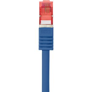 Renkforce RF-4737384 RJ45 Netwerkkabel, patchkabel CAT 6 S/FTP 0.15 m Blauw Snagless, Vergulde steekcontacten, Vlambestendig 1 stuk(s)