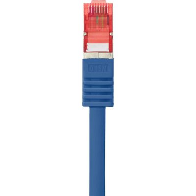 Renkforce RF-4737384 RJ45 Netwerkkabel, patchkabel CAT 6 S/FTP 0.15 m Blauw Snagless, Vergulde steekcontacten, Vlambestendig 1 stuk(s)
