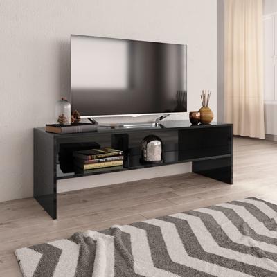 vidaXL Tv-meubel 120x40x40 cm spaanplaat hoogglans zwart vidaXL Tv-meubel 120x40x40 cm spaanplaat hoogglans zwart