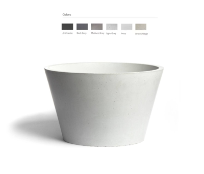 Urbi et Orbi Circum opbouw wastafel 38x26cm antraciet