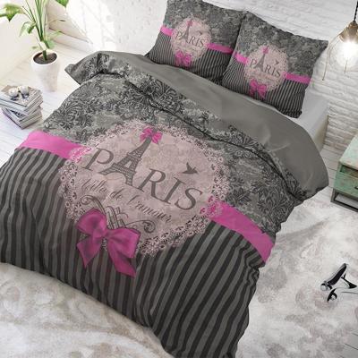 DreamHouse Bedding I Love Paris Pink Dekbedovertrek Lits-jumeaux (240 x 220 cm + 2 kussenslopen) Dekbedovertrek