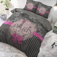 DreamHouse Bedding I Love Paris Pink Dekbedovertrek Lits-jumeaux (240 x 220 cm + 2 kussenslopen) Dekbedovertrek