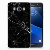 Samsung Galaxy J5 2016 TPU Siliconen Hoesje Marmer Zwart - Origineel Cadeau Vader