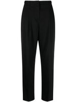 Tory Burch pantalon de tailleur en laine à plis - Noir