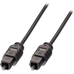 Lindy 1m SPDIF Digital Optical Cable - TosLink audio kabel Zwart