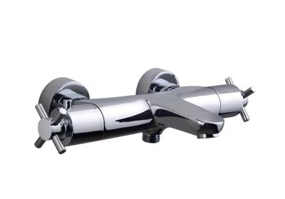 Wiesbaden Cross badthermostaat chroom