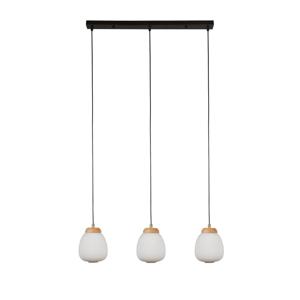 Searchlight 3-lichts hanglamp Ella zwart met wit 31411-3NA