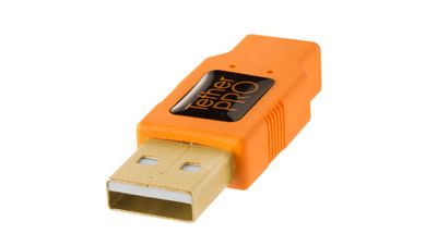 Tether Tools USB-kabel USB-mini-B stekker, USB-A stekker 4.60 m Oranje CU5451