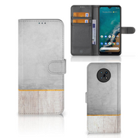 Nokia G50 Book Style Case Wood Concrete