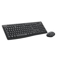 Logitech MK295 draadloze toetsenbordmuisset met SilentTouch-technologie, sneltoetsen, optische tracking, nano-USB-ontvanger, draadloze verbinding zonder vertraging, NLB AZERTY-indeling - grafiet