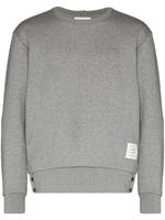 Thom Browne sweat en coton à rayures RWB - Gris - thumbnail