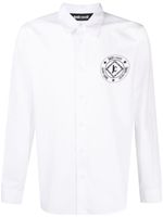 Just Cavalli chemise en coton à patch logo - Blanc