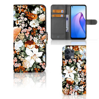 Hoesje voor OPPO Reno8 Dark Flowers - thumbnail