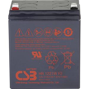 CSB Battery HR 1221W high-rate Loodaccu 12 V 5 Ah Loodvlies (AGM) (b x h x d) 90 x 106 x 70 mm Kabelschoen 6.35 mm Onderhoudsvrij, Geringe zelfontlading