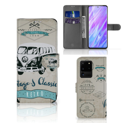 Samsung Galaxy S20 Ultra Telefoonhoesje met foto Retro VW Bus Samsung Galaxy S20 Ultra Telefoonhoesje met foto Retro VW Bus