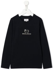 Woolrich Kids t-shirt en coton biologique à broderies - Bleu