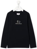 Woolrich Kids t-shirt en coton biologique à broderies - Bleu