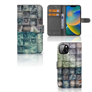 Wallet Case met Pasjes iPhone 14 Plus Spijkerbroeken