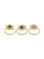 Aurelie Bidermann 18kt yellow gold Bouquet set of rings - Métallisé