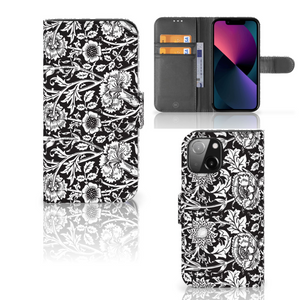 iPhone 13 Mini Hoesje Black Flowers