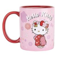 Konix Hello Kitty thermobeker 320 ml kimono rood