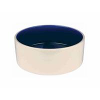 Trixie 2452 keramische bak, 2,3 l/ø 22 cm, crème/blauw, 1 stuk (1 stuk)