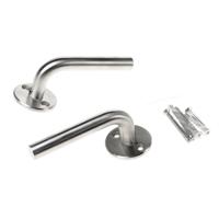 Deurkrukken Porto roestvaststaal op ronde rozet