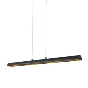 QAZQA Hanglamp zwart met gouden binnenkant incl. LED - Balo 4