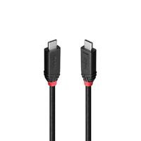 Lindy USB 4 kabel, 2 m, 240 W, type C, 40 Gbit/s, zwart