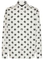 Dolce & Gabbana chemise DG Monogram en coton - Blanc