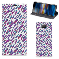 Sony Xperia 10 Plus Hoesje met Magneet Feathers Color