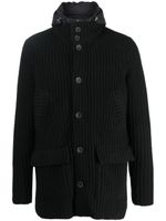 Herno knitted hooded jacket - Noir