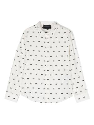 Emporio Armani Kids Shirt met logoprint - Wit