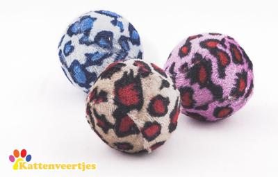 Kattenveertjes Tijger balletjes met subtiel geluid 3st OP =OP!