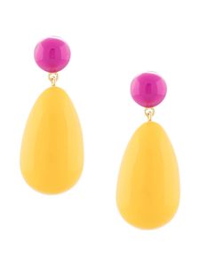 Eshvi boucles d'oreilles pendantes - Jaune