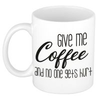 Give me coffee cadeau mok / beker wit 300 ml