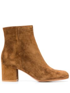 Gianvito Rossi bottines à talon épais - Marron