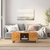 Salontafel 100x54x40 cm massief mangohout bruin en zwart - thumbnail