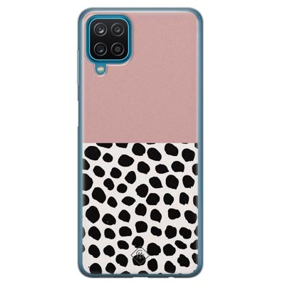 Samsung Galaxy A12 siliconen hoesje - Pink dots Samsung Galaxy A12 siliconen hoesje - Pink dots