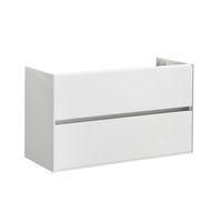 Wastafelonderkast Sanilux Compact Greeploos Soft Close 100x38x56 Hoogglans Wit Sanilux