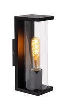 Lucide SLIGO - Wandlamp Buiten - 1xE27 - IP65 - Zwart - thumbnail